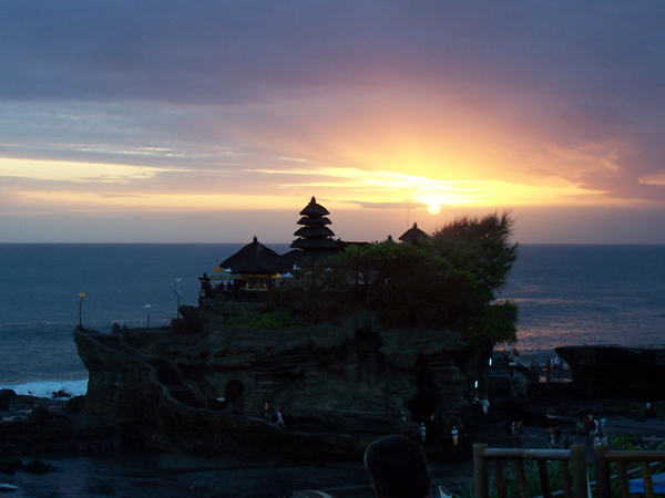 Tanah Lot Temple at Sunset Time